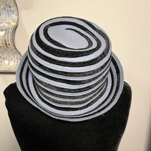 San Francisco Hat Company Blue Black Spiral Felted Hat